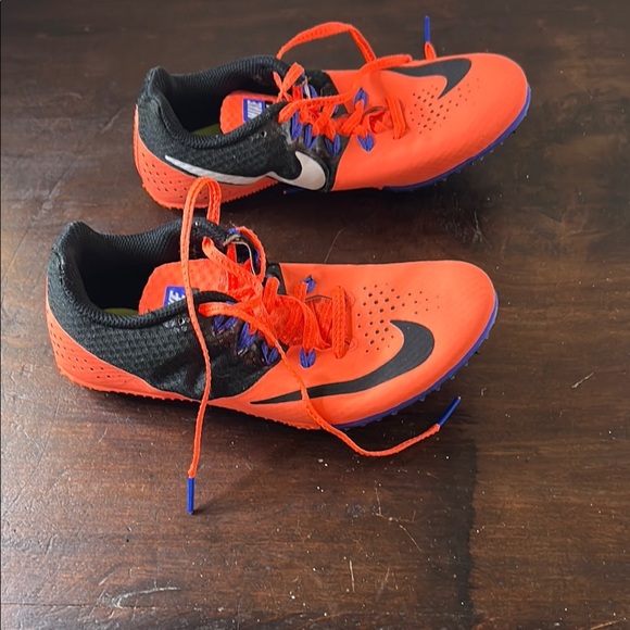 Nike kids Orange and Black Sneakers with Breathable Mesh Sz6 - Picture 5 of 9